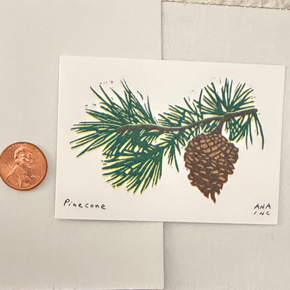 Inciardi mini print - pinecone